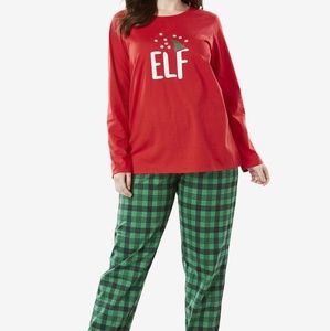 New in package elf pajama set 2x